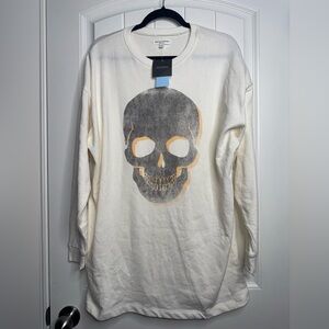Grayson Threads Long Sleeve Skull Tee - Cream, NWT